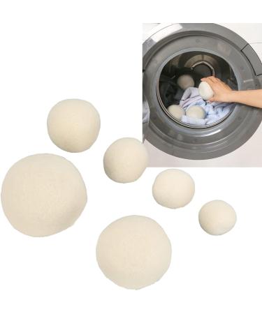 6 Wool Drying Balls Clothes Softening Balls Laundry Drying Reusable Balls Clothes Drying Accessories - Buy Online on SooperMarket.com
