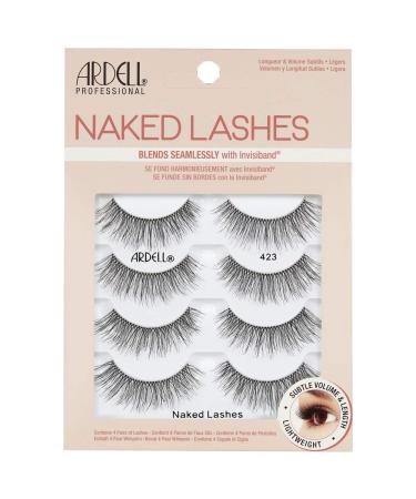 Ardell Naked Lashes human hair eyelashes the original for an unmistakable look (Style 423-4 Pack)