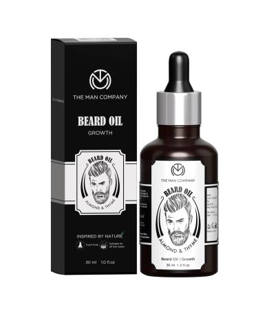 The Man Company Bart l for Men Bio Vegan (30 ml) - Beard care for soft beard - with natural almond oil and thyme oil - beard growth no more beard -heel - without parabens without zuzatzen