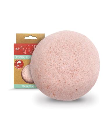 Feel Natural Konjac Sponge - Cherry Blossom | Eco-Friendly Facial Cleanser for Glowing Skin - Buy Online on SooperMarket.com