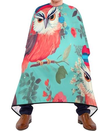 Kigai Cute Owls Barber Cape | Professional Waterproof Hair Cutting Cape for Men & Women with Adjustable Snap Closure - Buy Online on SooperMarket.com