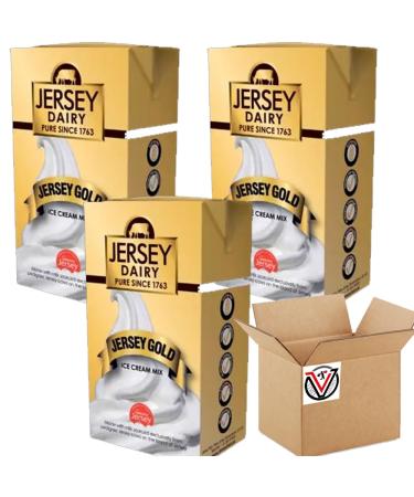 Generic 03 x Jerseyy Dairy Jersey Gold Ice Cream Mix 1l - Soft serve ice cream mix