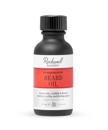Rockwell Premium Beard Oil Barbershop Scent | with Argan Oil Hydrate & Soften Non-Greasy Formula | Ideal for All Beard & Skin Types