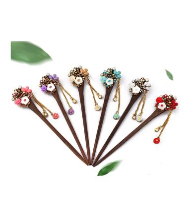 minkissy Vintage Hair Stick Vintage Hair Clips Wedding Hair Accessories Blue Hair Clip Prom Hair Pieces Hair Bun Stick Picks Hair Chopsticks Traditional Hair Stick Retro Hair Stick