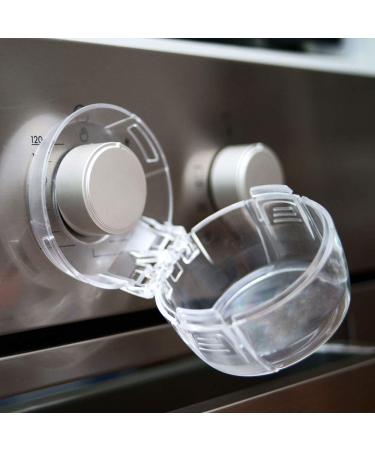 Heart of Tafiti Stove Knob Covers for Child Safety, Gas Stove Knob Covers Large,Transparent Design, 5 Pack, Kitchen Safety Guards for Kids, Baby, Toddler, Clear Oven and Gas Knob Cover