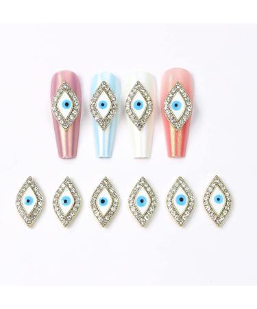 10 PCS 3D Evil Eye Nail Charms - Metal Decorations for DIY Crafts and Nail Art - Buy Online on SooperMarket.com