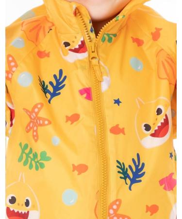 Baby Shark Kids Puddle Suit - Yellow All In One Rain Coat | Shark Family Song Print | Long Sleeve Walking Jacket for Boys & Girls 2-3 Years - Buy Online on SooperMarket.com