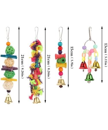 Yorgewd 8-Pack Bird Toys Parrots Cage Toys Hanging Swing Shredding Chewing Perches Parrot Toy Parrot Bite Toy for Budgie Cockatiels Conures Finches Small Parakeets - Buy Online on SooperMarket.com