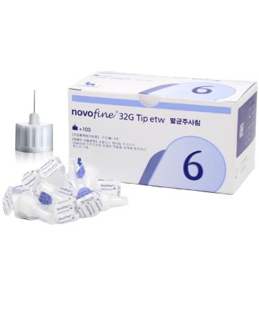 Novofine 32G 6mm - 0.23/0.25 1box (100pcs)