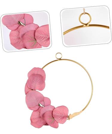 Gadpiparty Iron Craft Wrought Iron Gate Hanging Wreath Rose Pendant Artificial Flower Wall Nordic Decor Wall Hanging Rosy 20x20cm - Buy Online on SooperMarket.com