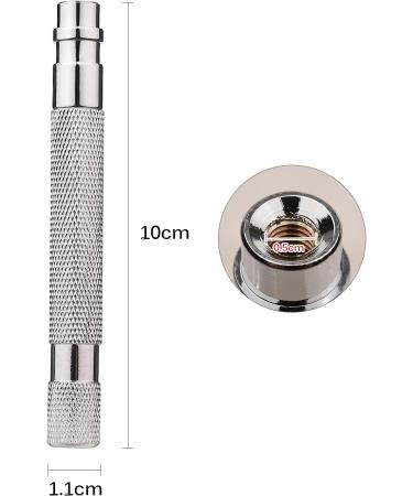 Xiaoxin Stainless Steel Shaving Handle | Double Edge Safety Razor Replacement | Manual Mustache Remover Accessories | Premium Silver Shaver Handle - Buy Online on SooperMarket.com