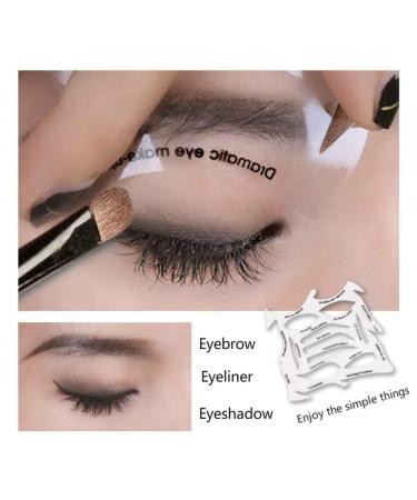 Quick Make-Up Stencils: Eyeliner, Eyebrows, and Eye Shadow Tool - Variety of Shapes - Buy Online on SooperMarket.com