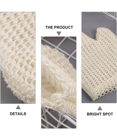 Cabilock 2Pcs Exfoliating Bath Gloves - Sisal Body Scrubber Mitts for Dead Skin Cell Removal - Ideal for Spa and Self-Care - Buy Online on SooperMarket.com