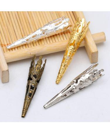 ARTIBETTER 100pcs Flower Bead Caps - Tibetan Style Metal Filigree Cones for DIY Jewelry Making (Golden) - Buy Online on SooperMarket.com