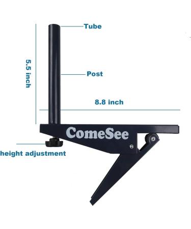 Professional Spring Activated Ping Pong Net Set with Clamp - Navy | Tension Adjustable for Easy Table Tennis Setup - Buy Online on SooperMarket.com