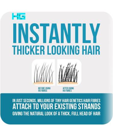Hair Genetics Black Hair Fibres (22g) - Hair Loss Treatment & Thinning Hair Solution - Buy Online on SooperMarket.com