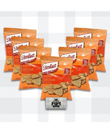 AETN Creations Slim Fast Crisps Bundle Pack of 14 with 7 Cheddar Bites 7 Sour Cream and Chive plus AETN Magnet and Meal Planner Nutritious Snacking - Buy Online on SooperMarket.com