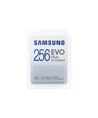 SAMSUNG EVO Plus Full Size 256GB SDXC Card 130MB/s Full HD & 4K UHD, UHS-I, U3, V30 (MB-SC256K/AM) 256GB New Generation - up to 130 MB/s