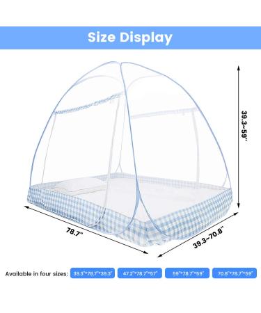 Tinyuet Mosquito Net for Bed  39.3x78.7in Pop-up Mosquito Net Tent for Indoor and Outdoor Use  Portable Double Door Travel Mosquito Net with Net Bottom  Insect Screen-Brown Edge Brown 39.3x78.7 Inch (Pack of 1) - Buy Online on SooperMarket.com