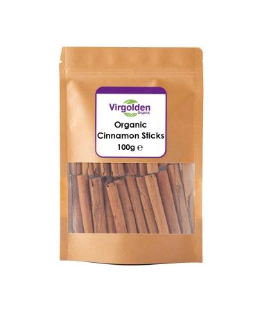 Organic Ceylon Cinnamon Sticks/Quills 100g by Virgolden Organic