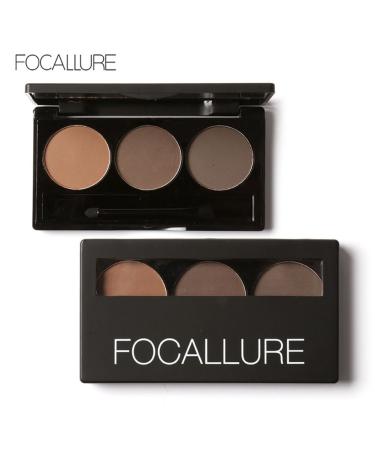 All-Day Waterproof Brow Powder - 3 Colors Eyebrow Makeup Palette with Brush | Natural Long-Lasting Eyebrow Solution - Buy Online on SooperMarket.com