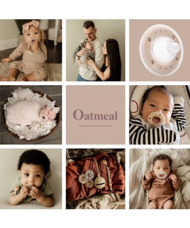 Ninni Co Breastfeeding Promoting Pacifier - Silicone, Patented Orthodontic Pacifier for Healthy Orofacial Development - Natural Skin Texture - Oatmeal (1 Pack) - Buy Online on SooperMarket.com