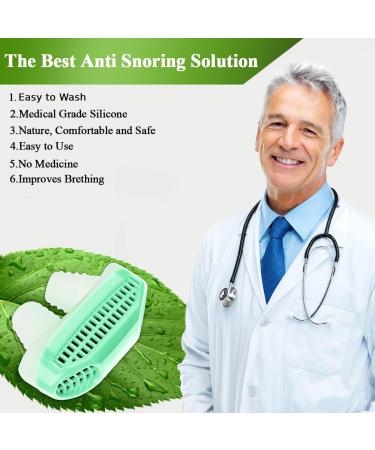Robesty Anti Snoring Upgrade Nose Air Purifier Vents Plugs Clip | Snoring Reduce for Women Men | Stop Snoring Sleep Aid | Nasal Snore Reducing for Better Sleep | Green - Buy Online on SooperMarket.com