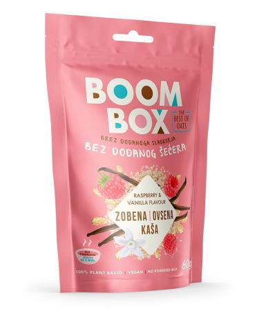 BOOM BOX Raspberry Vanilla Oatmeal - 60g - A Delightful Blend of Fruit and Vanilla Flavors