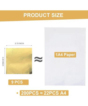 BUBIMON 200pcs Imitation Rose Silver Gold Leaf Sheets for Nails, Jewelry, Arts & Crafts - Nail Foil for Painting, Resin, Gilding & Sculpture - Buy Online on SooperMarket.com
