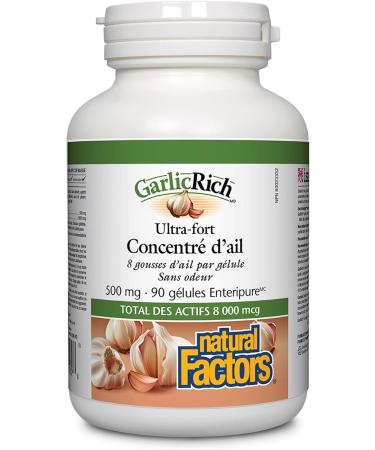 Natural Factors - GarlicRich Super Strength Garlic Concentrate 500 mg 90 Softgels - Buy Online on SooperMarket.com