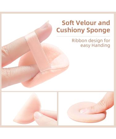 10 Pieces Pure Cotton Powder Puffs | Small 2.36 Inch Makeup Tool for Face & Body | Ideal for Loose & Setting Powder - Black & Beige - Buy Online on SooperMarket.com