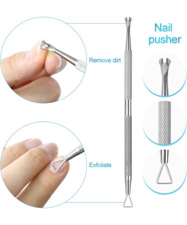 Sularpek 3-in-1 Cuticle Remover Tool Set - Professional Stainless Steel Nail Care Kit for Manicure and Pedicure - Buy Online on SooperMarket.com