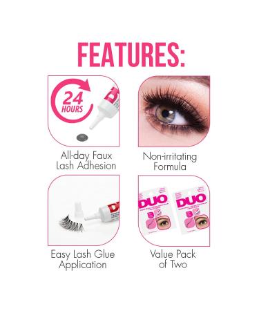 Duo Dark Tone Strip Eyelash Adhesive 2-Pack 0.25 oz - Long Lasting Adhesive for Strip Lashes - Buy Online on SooperMarket.com