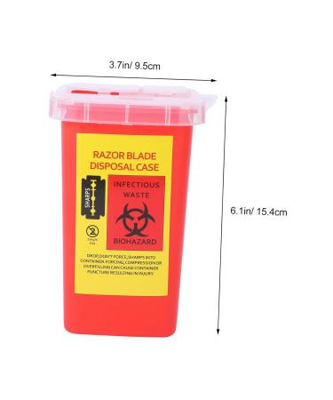 Gleavi 5 STK Razor Blade Disposal Container - Safe Waste Holder for Razors & Blades | Automatic Trash Can for Easy Disposal - Buy Online on SooperMarket.com