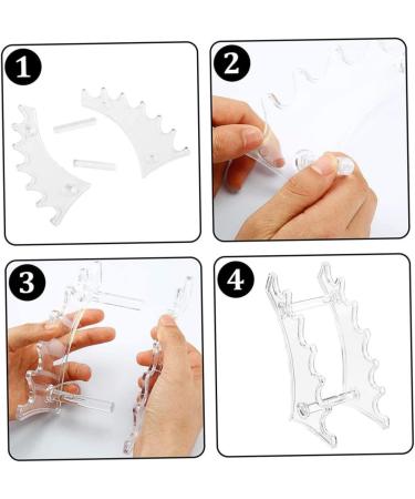 Mikinona 4pcs Arc Pen Holder Acrylic Eyeliner Holder Eyeliner Display Rack Lipstick Organizer Simple Cosmetic - Buy Online on SooperMarket.com