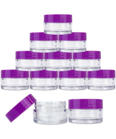 Beauticom 24 Pack Clear Jars with Purple Lids - 20G/20ML BPA-Free for Lotion Creams Toners & Makeup Samples - Ideal for eCommerce & International Shipping - Buy Online on SooperMarket.com