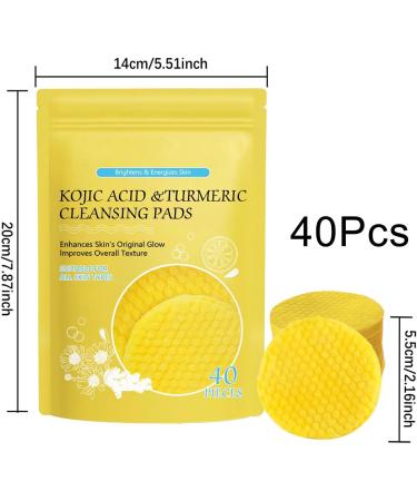 Turmeric Kojic Cleansing Pads Resurfacing Pads for Face & Body Turmeric Kojic Exfoliatings Cleansing Pads Balances Skin Oil And Water Fades Dark spots Fades Discoloration Facial Spon - Buy Online on SooperMarket.com