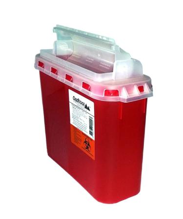 5.4 Qt Sharps Disposal Container | Oakridge Products | Touchfree Rotating Lid