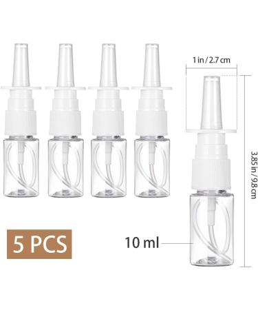 FOMIYES 10ml White Empty Plastic Nasal Spray Bottles Pump Sprayer Mist Nose Spray Refillable Bottle for Saline Water Wash Applications Pack of 20 Pump Bottles - Buy Online on SooperMarket.com