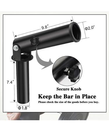 BRTGYM T Bar Row Landmine Attachment for 2 Olympic Bars - Heavy-Duty Steel, 360 Swivel | Home Gym Equipment - Buy Online on SooperMarket.com