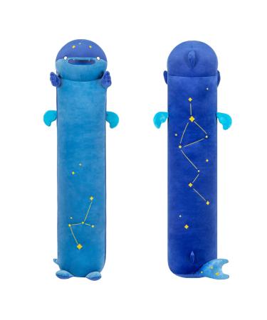 Mewaii 110cm soft toys plush pillow long kitten plush toy stuffed animal toys cuddly pillow gift plush pillow black star cat 110 cm