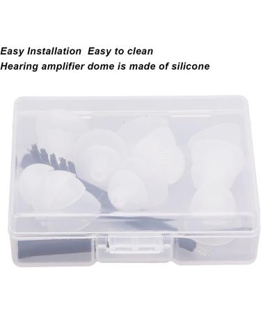 Silicone Hearing Amplifier Dome & Cleaning Brush Set | Earplug Ventilation Brush for Optimal Hearing Aid Care - Buy Online on SooperMarket.com