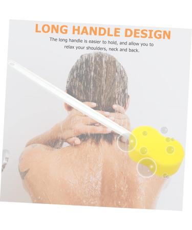 BELLIFFY Long Handle Bath Sponge Back Cleaner for Shower Loofah Exfoliating Body Scrubber Shower Brush Back Brush for Shower Sponges for Brush Handle for Shower Handled Sponge Bathing Pp - Buy Online on SooperMarket.com