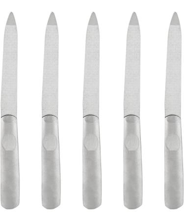 Metal Nail File Efficient 5 Piece Stainless Steel Nail File Ergonomic Design for Travel for Salon - Buy Online on SooperMarket.com