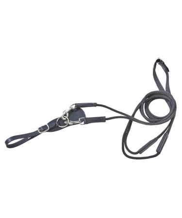 Busse draw reins basic cord black fitting: nickel-plated warmblood
