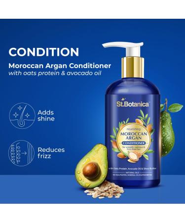 StBotanica Moroccan Argan Hair Shampoo & Conditioner Set - Nourishing 300ml for Healthier Hair - International Shipping Available - Buy Online on SooperMarket.com