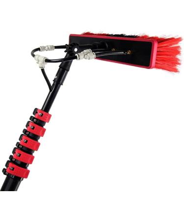 Water Fed Telescopic Brush Window Cleaning Pole Extendable Cleaner Conservatory Roof Cleaning Tools for Photovoltaic Panel Cleaningtrucks Windows (Color : 12ft/3.6m) (30ft/9m)