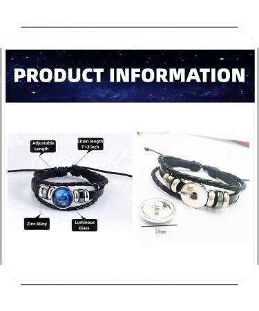 TURSHI Signs Spirit Bracelet 12 Constellation Handmade Bead Woven Multilayer Leather Bracelet Handmade Multilayer Adjustable 12 Constellation Bracelets Glow In The Dark Bracelet for Women Men Gemini: - Buy Online on SooperMarket.com