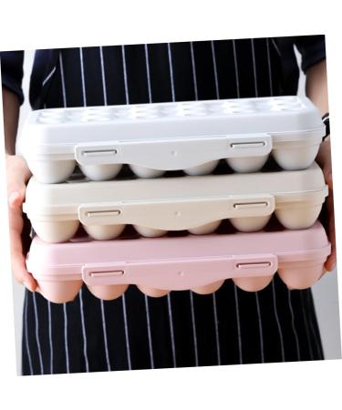 CHILDWEET 2pcs Anti-Collision Damage Chicken Food Trays Plastic Egg Cartons Pantry Egg Bins for re-usable Pink 30X11X6.5CM - Buy Online on SooperMarket.com