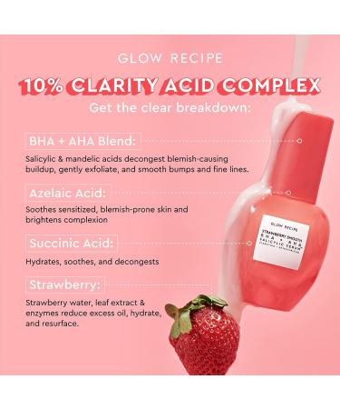 Strawberry Smooth AHA BHA Salicylic Acid Serum - Daily Hyaluronic Acid Serum - 30ml - Buy Online on SooperMarket.com